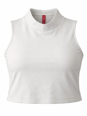 Spanx Sleeveless Mock Neck Top White Ponte Stretch Shaping Blouse - 2X